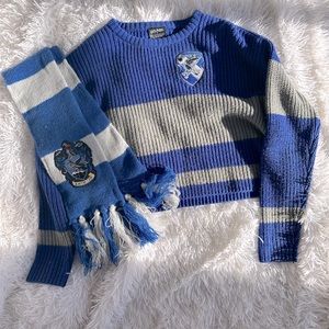 Ravenclaw Sweater and Scarf. Women’s small.